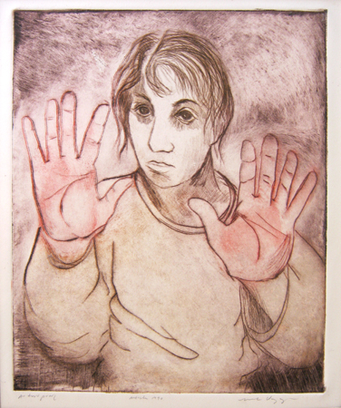 03 Hands, drypoint, 10x12"